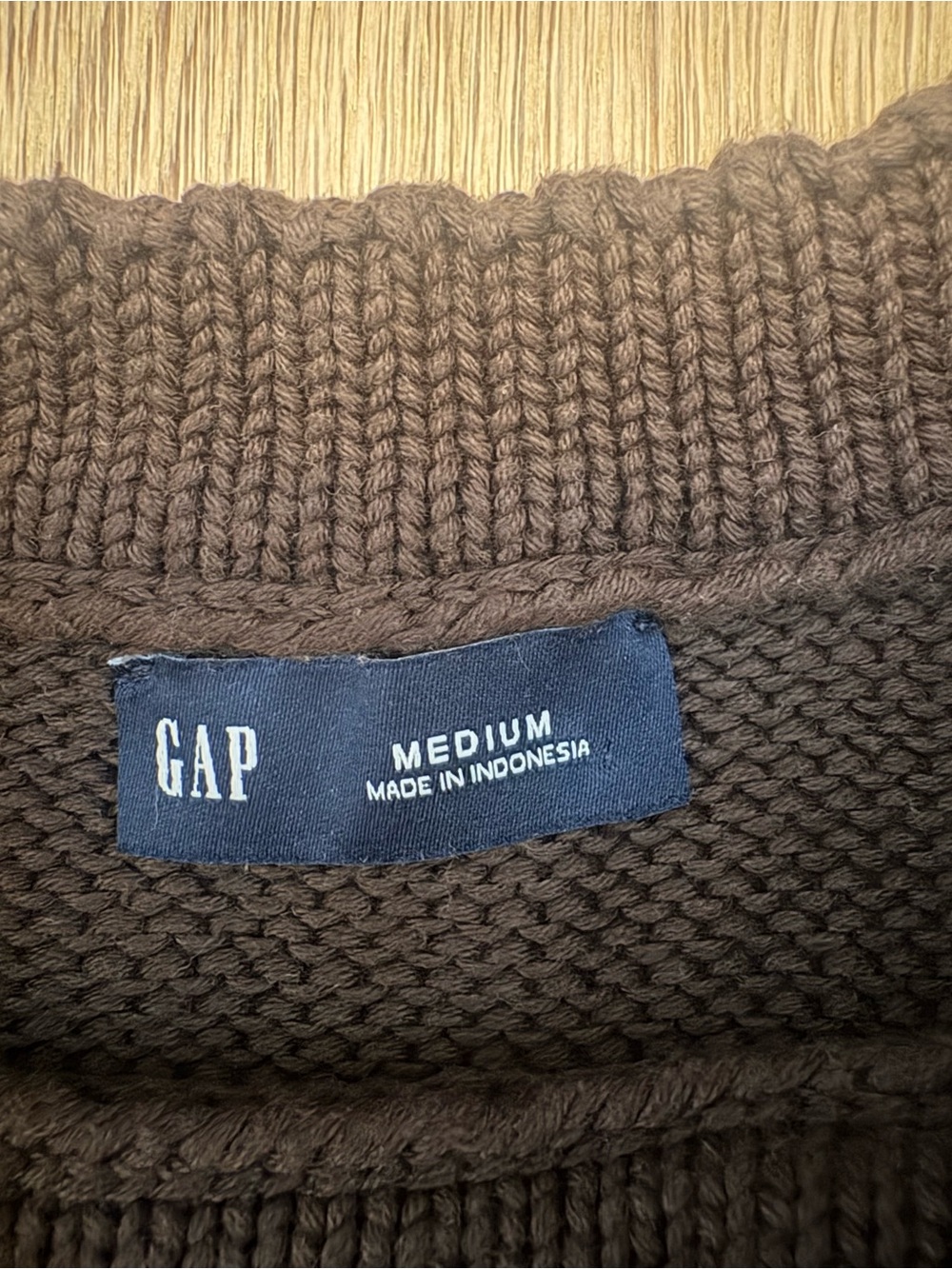 EUC | Gap 100% Cotton Oversized Crewneck Sweater | Size Medium | Terra Brown - Picture 6 of 7